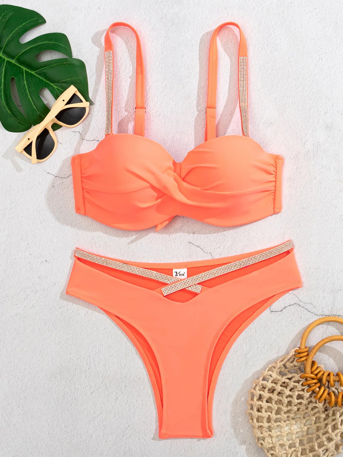 Casual Two Piece Bikini Set