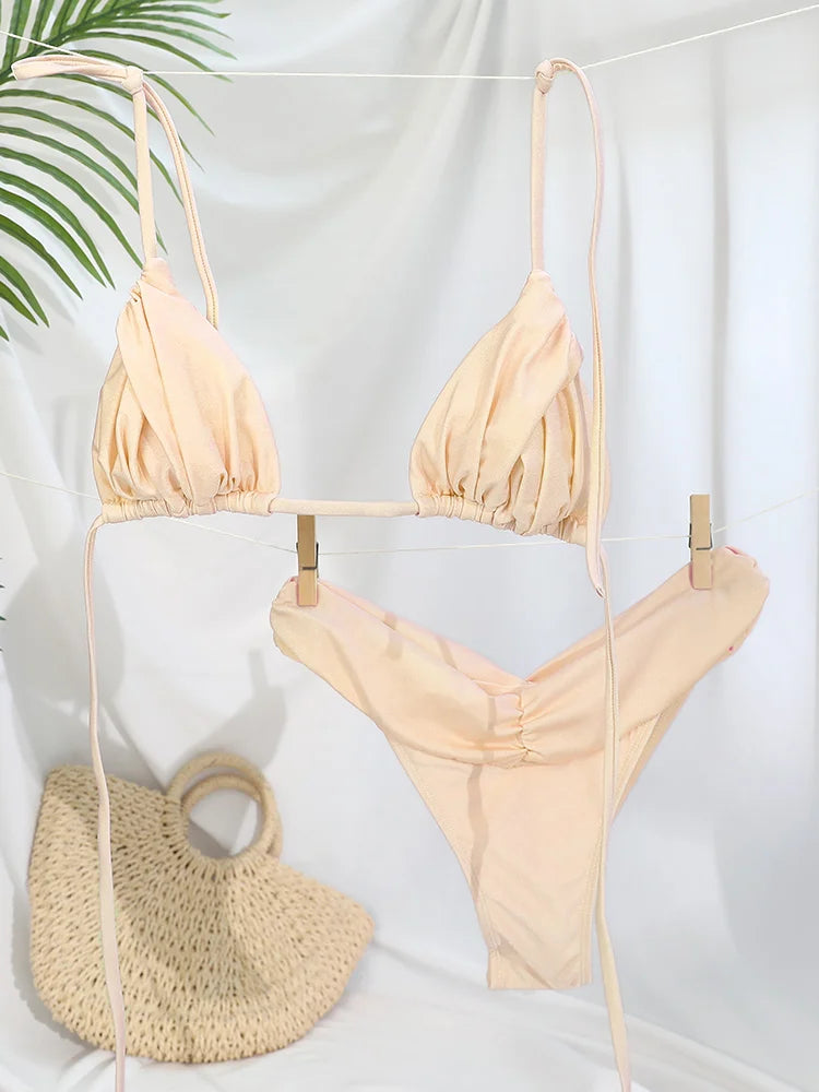 Low Waist Triangle Bikini Set