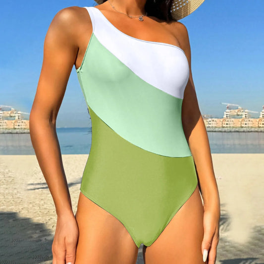 Colorblock Monokini for Beach Vibes