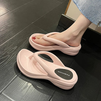 Trendy Non-Slip Wedge Beach Slippers