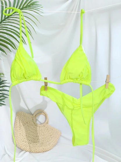 Low Waist Triangle Bikini Set