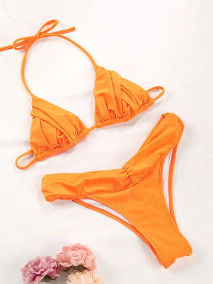 Low Waist Triangle Bikini Set