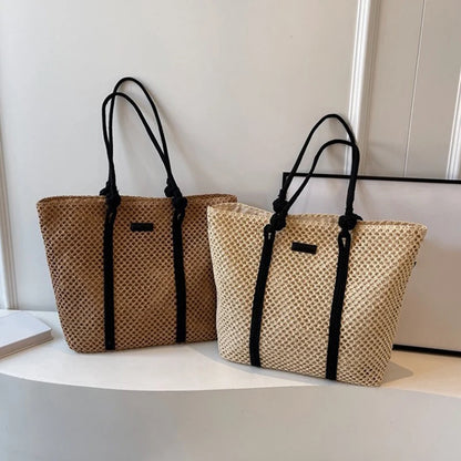 Casual Straw Bag for Beach Days