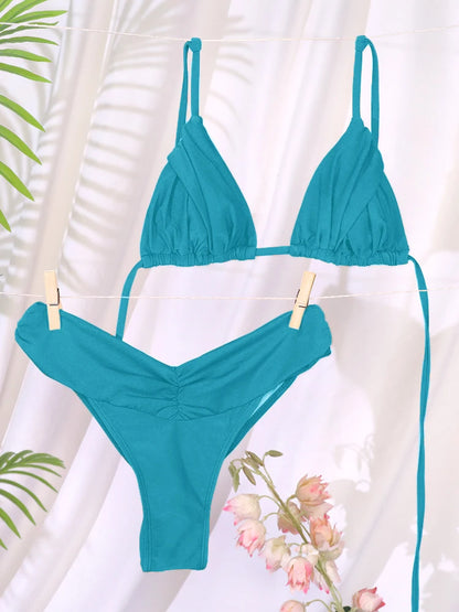 Low Waist Triangle Bikini Set