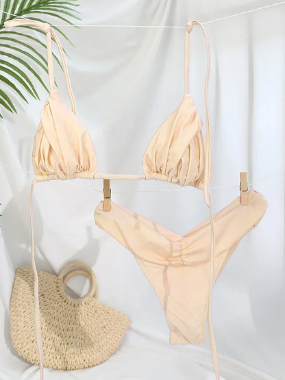 Low Waist Triangle Bikini Set