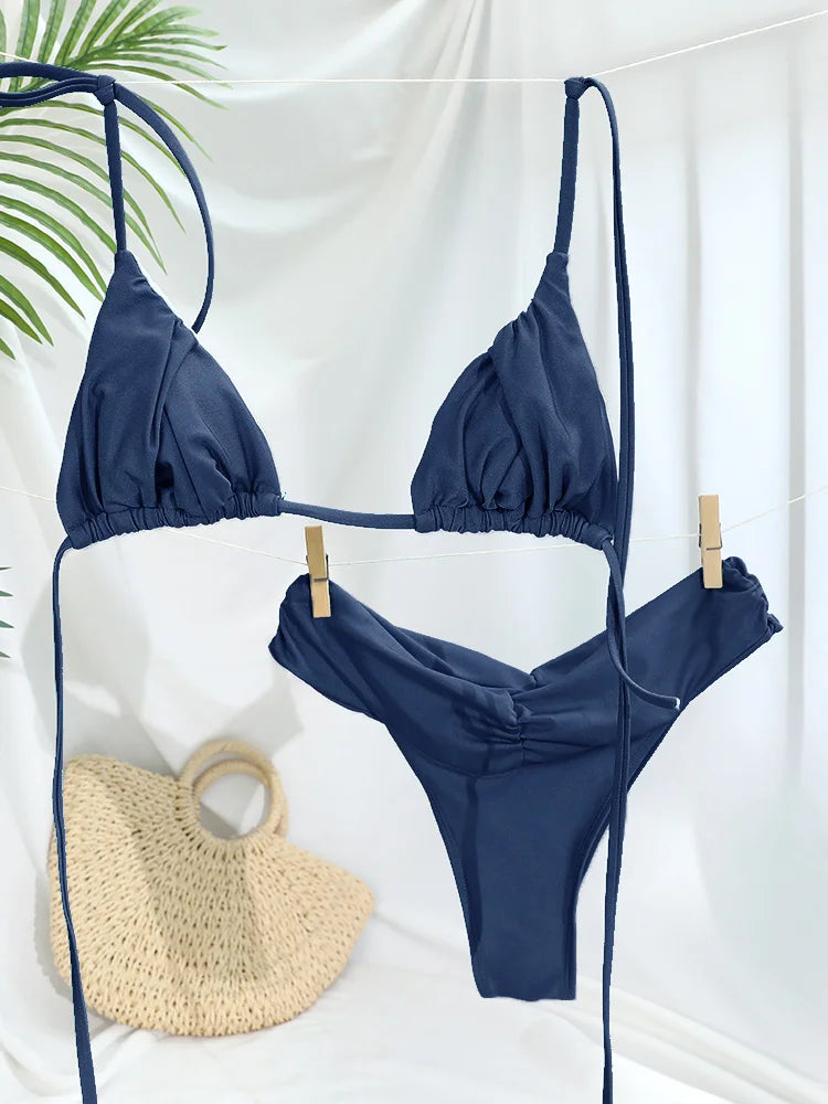 Low Waist Triangle Bikini Set