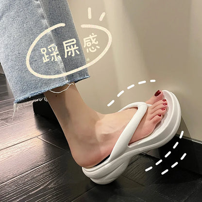 Trendy Non-Slip Wedge Beach Slippers