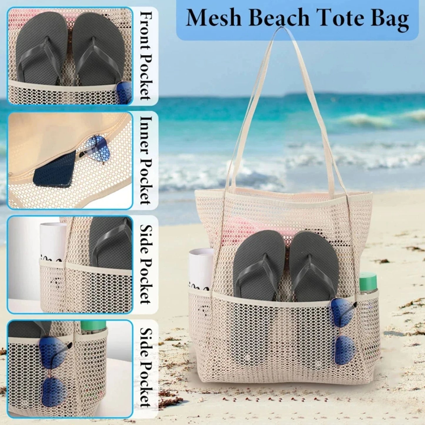 Large Mesh Swim Bag for Women