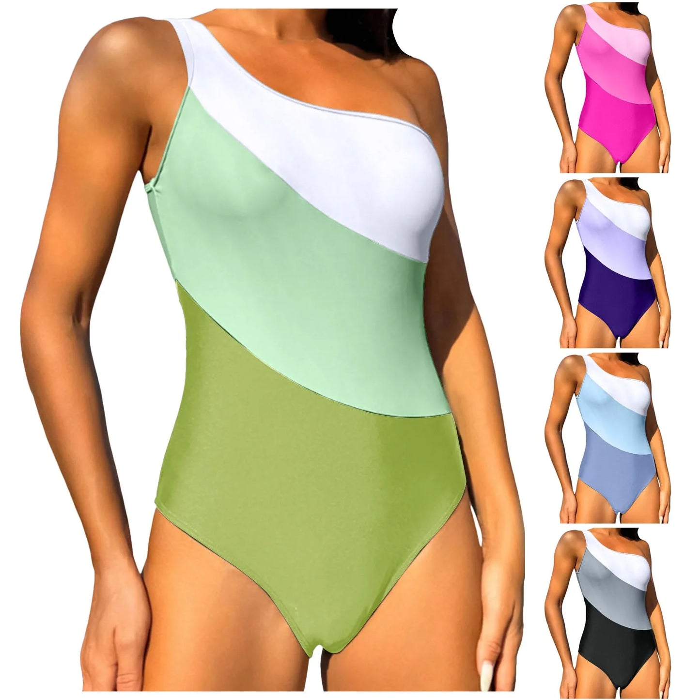 Colorblock Monokini for Beach Vibes
