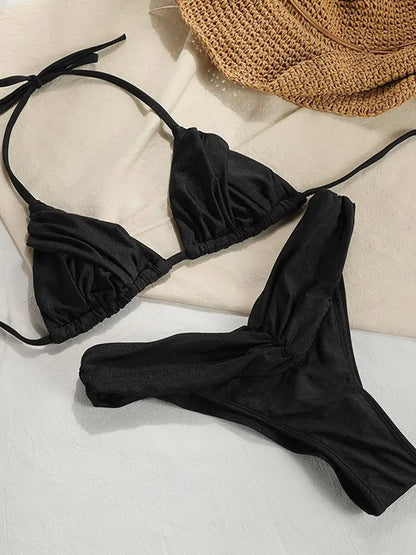 Low Waist Triangle Bikini Set